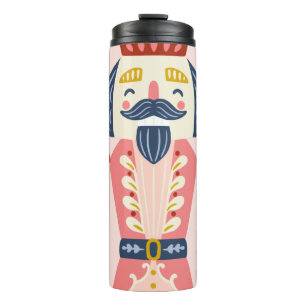 Roze notenkraker thermosbeker
