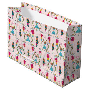 Roze notenkrakerdieren patroon groot cadeauzakje