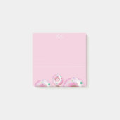 roze notitieblad met waterverf donuts post-it® notes (Voorkant)