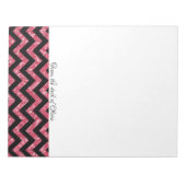 Roze Notitieblok Glitter Chevron (Voorkant)