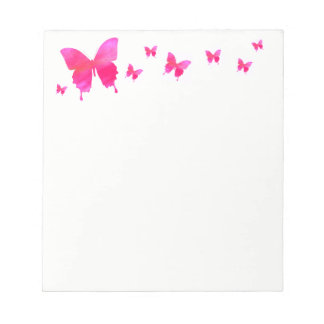 Roze Notitieblok van Butterfly