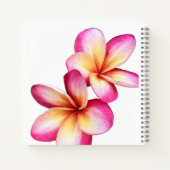 Roze Notitieboek Plumeria Spiral (Achterkant)