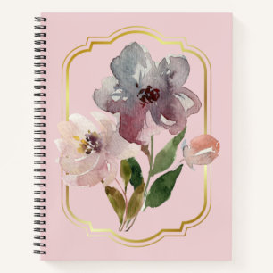 Roze Notitieboek van Floral