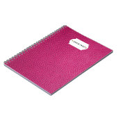 Roze notitieboek van leder (Linkerzijde)
