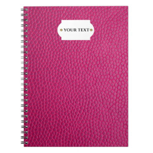 Roze notitieboek van leder