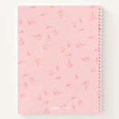 Roze notitieboekje met initialen notitieboek (Achterkant)