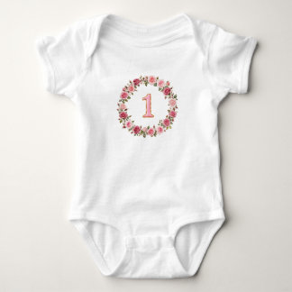 Roze Nummer 1 Gouden Rand Elegant Ontwerp Romper