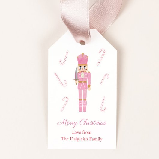 Roze Nutkraker Ballet Speelgoed Soldaat Prettige f Cadeaulabel