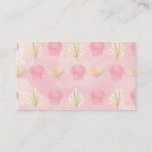 Roze Oceaan Boho Meisje Baby shower Luier Raffle Informatiekaartje (Achterkant)