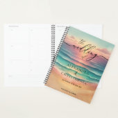 Roze Ocean Beach Schattigee Signature Zomergroene Planner (Display)