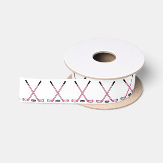 Roze ockey sticks en Puck Girl zijn een meisje Lint