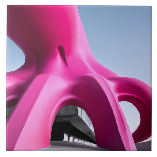 Roze Octo-Architecture Tegel Tegeltje (Voorkant)