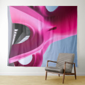 Roze Octo-architectuur tapijt Wandkleed (In Situ (horizontaal))