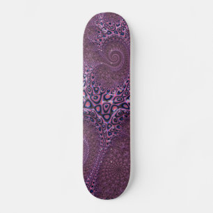 Roze octopus Fractal Abstract Skateboard