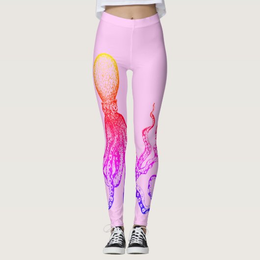 Roze Octopus Leggings (Voorkant)