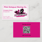 Roze Octopus Visitekaartje (Voorkant / Achterkant)