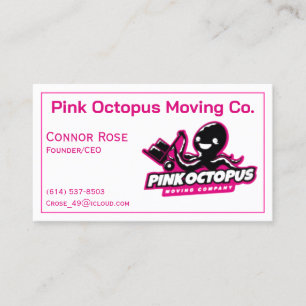 Roze Octopus Visitekaartje