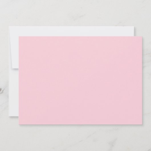 Roze Oerwoud Giraffe 1e verjaardag Uitnodiging 5x7 (Achterkant)