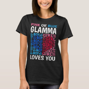 Roze Of Blau Glamma Loves You Geslacht Reveal Baby T-shirt