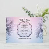 Roze of Blauw Geslacht Onthullen Uitnodiging van d (Staand voorkant)