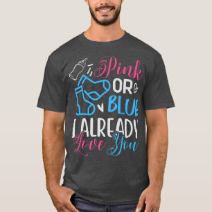 Roze of blauw ik ben al dol op je seksespecifieke t-shirt
