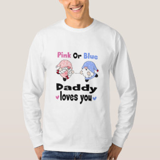 Roze of blauw - mama houdt van je! Baby Geslacht o T-shirt