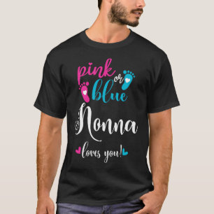 Roze of Blauw Nonna houdt van je Geslacht onthulle T-shirt