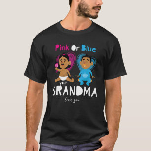 Roze Of Blauw Oma Houdt Van Jou Geslacht Reveal T-shirt