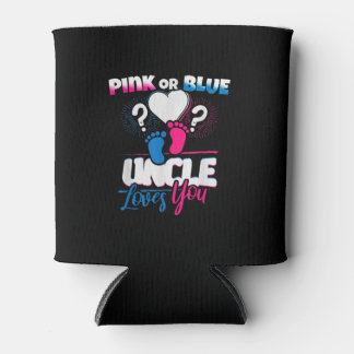 Roze of blauw, oom houdt van je, gender onthullen blikjeskoeler