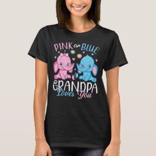 Roze of blauw Opa houdt van je Olifant Baby Vrouwe T-shirt
