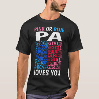 Roze of blauw PA houdt van je Geslacht onthullen B T-shirt
