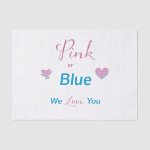 Roze of blauw tissuepapier