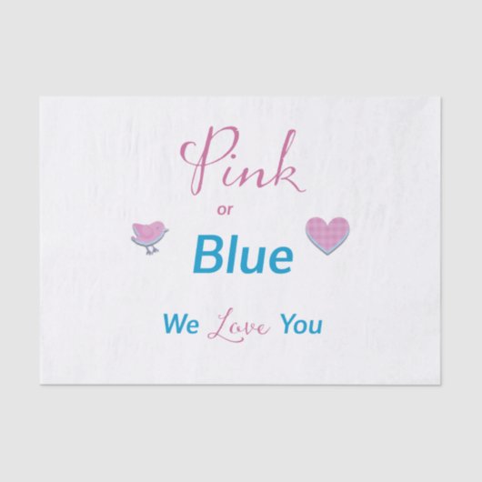 Roze of blauw tissuepapier (Voorkant)