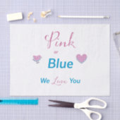Roze of blauw tissuepapier (Craft)