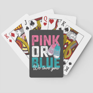 Roze of blauw, we houden van je geslacht pokerkaarten
