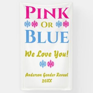 Roze of blauw, we houden van je! Geslacht Spandoek