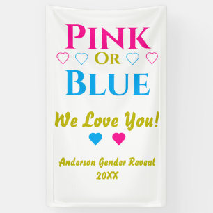 Roze of blauw, we houden van je! Geslacht Spandoek