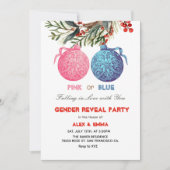 Roze of Blauw Winter Geslacht Onthullen Party Uitn Kaart (Voorkant)