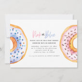 Roze of blauwe baby shower aankondiging (Achterkant)