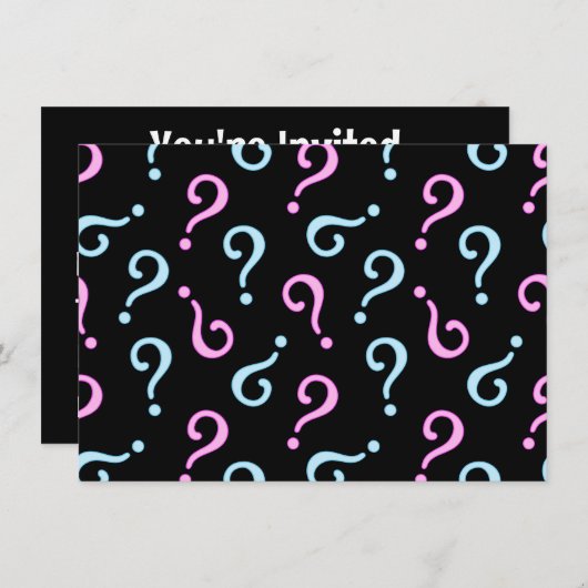 Roze of Blauwe Babyonthulling Kaart (Voorkant / Achterkant)