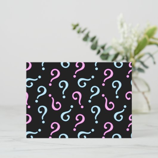 Roze of Blauwe Babyonthulling Kaart (Staand voorkant)