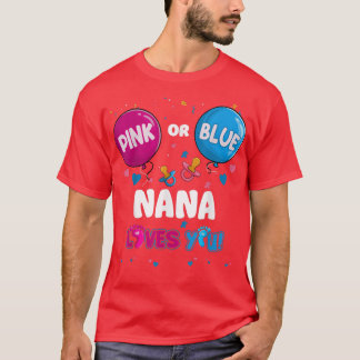 Roze of blauwe ballon Nana houdt van je sekse T-shirt