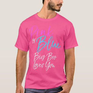 Roze of Blauwe Big Bro houdt van je broer Gender R T-shirt