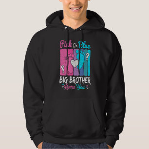 Roze of blauwe Big Brother houdt van je gender ont Hoodie