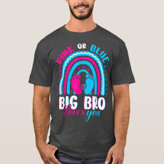 Roze of blauwe Big Brother houdt van je gender ont T-shirt