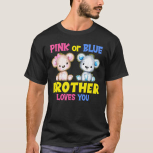 Roze of blauwe broer houdt van je geslacht om Baby T-shirt