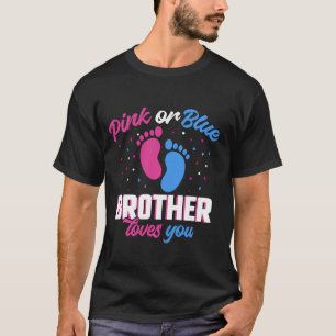 Roze of Blauwe Broer houdt van je Geslacht onthull T-shirt