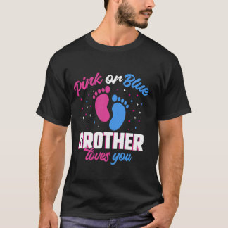 Roze of Blauwe Broer houdt van je Geslacht onthull T-shirt