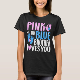 Roze of Blauwe Broer houdt van je Geslacht onthull T-shirt