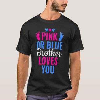 Roze of Blauwe Broer houdt van je Geslacht onthull T-shirt